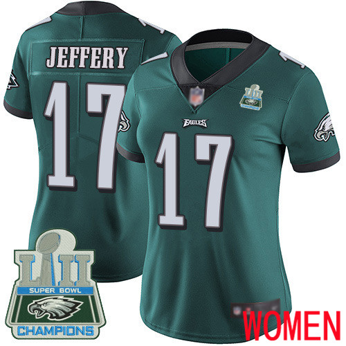 Women Philadelphia Eagles #17 Alshon Jeffery Midnight Green Team Color Vapor Untouchable NFL Jersey Limited1